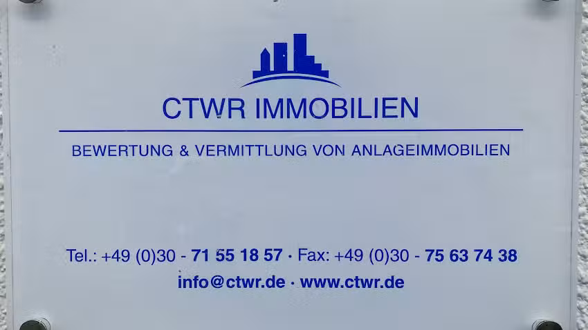 CTWR IMMOBILIEN – Bewertung und Vermittlung von Immobilien