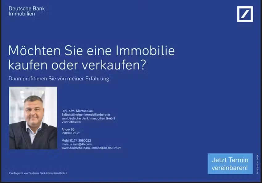 Deutsche Bank Immobilien Dipl. Kfm. Marcus Saal, selbstständiger Immobilienberater (Vertriebsleiter)