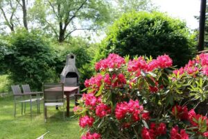 Ferienhaus Vogelsbergblick: Luxus Ferienhaus mit Hund mieten, eingezäunt, Alleinlage, Sauna, Kamin, Vogelsberg, Deutschland