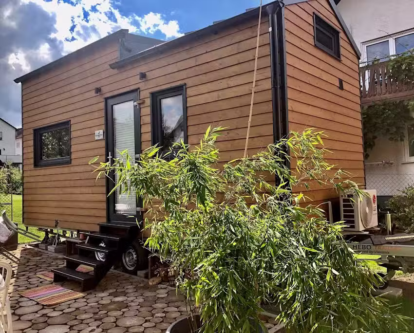 odenwaldtiny – Tiny House mit Sauna & Garten und guter ÖPNV Anbindung